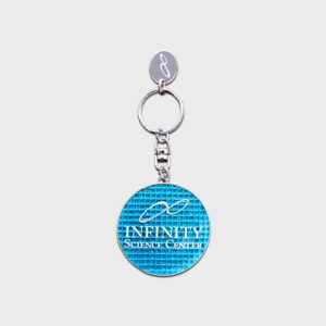 Infinity keychain blue and silver color