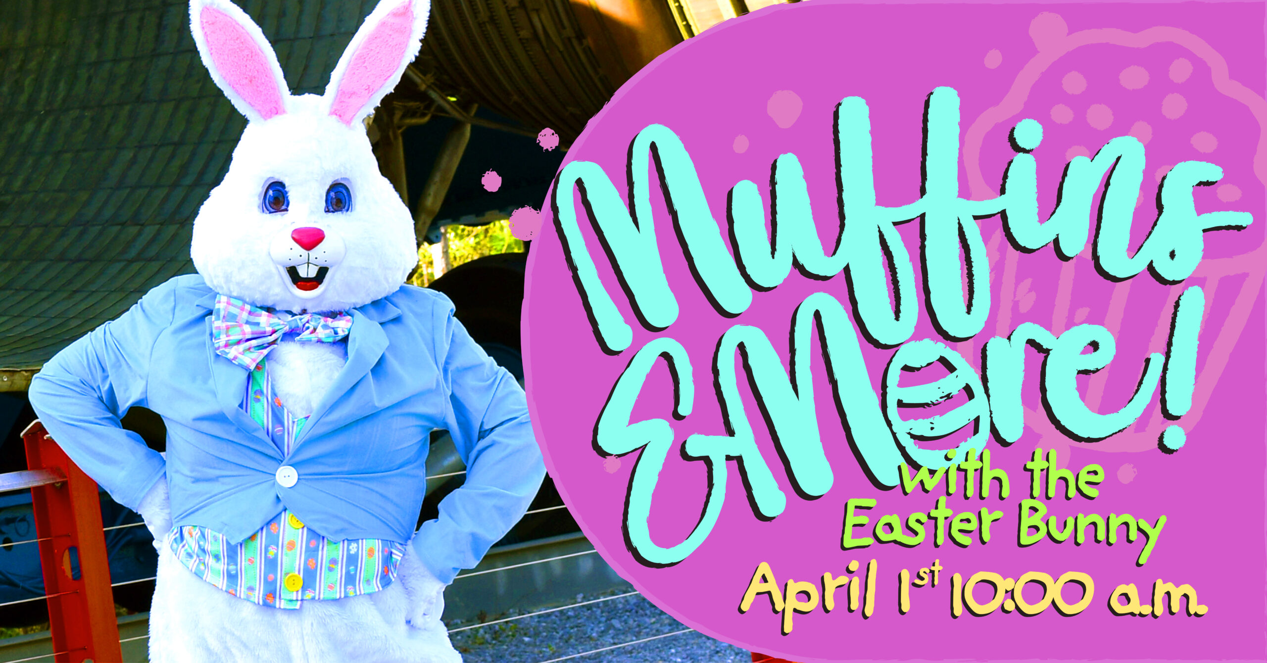 Muffins and more with the easter bunny.