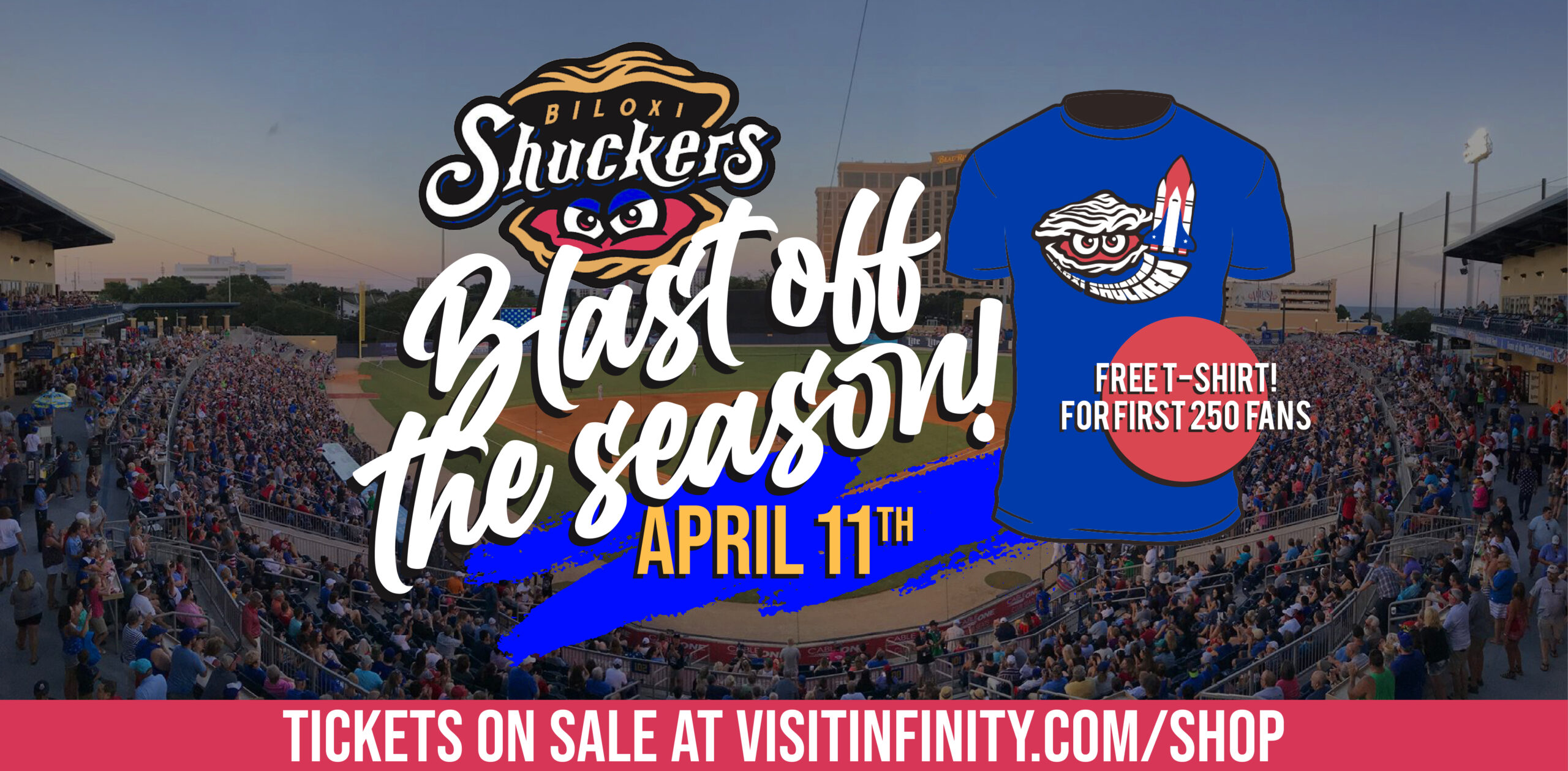 A t-shirt with the words'smoke's blast off the season april 11.