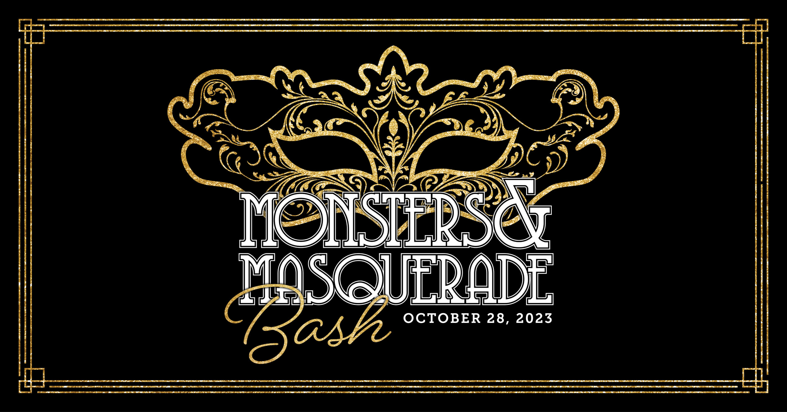 Monster Masquerade Bash on a Black Background