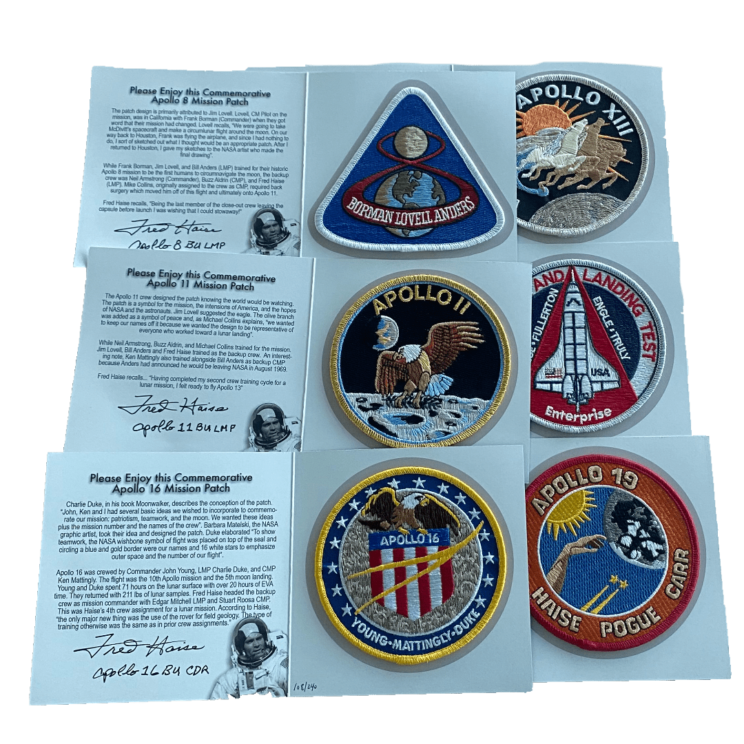 Approach & Landing Patch autographed by Fred Haise set - Approach & Landing Patch autographed by Fred Haise set - Approach & Landing Patch autographed by Fred Haise set - na.