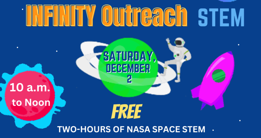 The flyer for the infinity outreach stem.