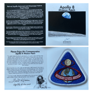 Apollo 13 Mission Patch Cards Autographed by Fred Haise commemorative patch.