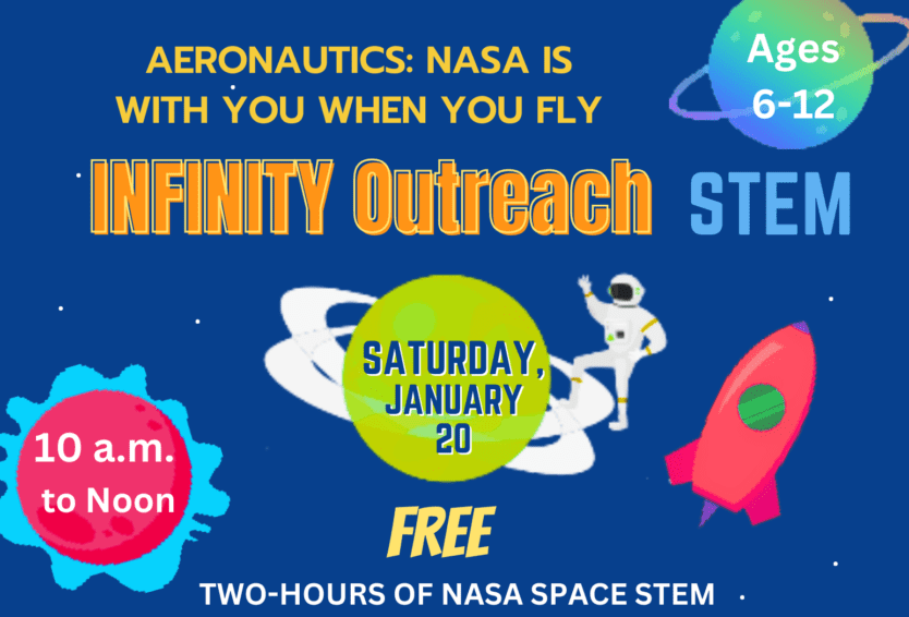 The flyer for the infinity outreach stem.